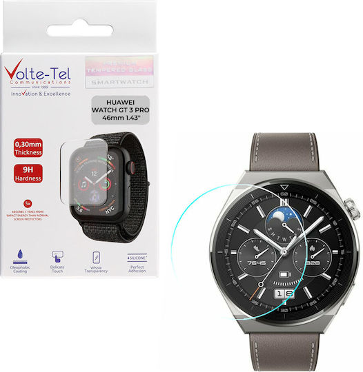Volte-Tel 2.5d Full Glue Full Tempered Glass pentru Huawei Watch GT 3 Pro 46mm - Ceas Huawei GT 3 Pro 46mm 1buc