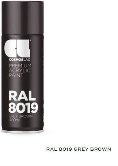 Cosmos Lac Σπρέι Βαφής Ακρυλικό Grey Brown RAL 8019 400ml