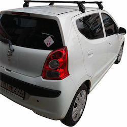Hermes Μπάρες Οροφής Μεταλλικές για Nissan Pixo (Σετ με πόδια) Μαύρες
