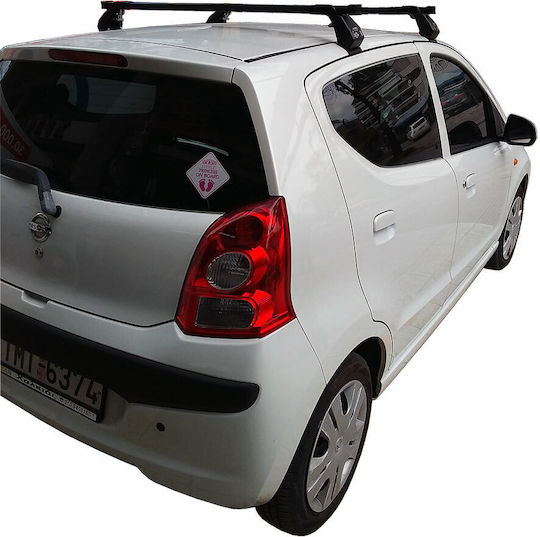 Hermes für Nissan Pixo (mit Dachträgerfüßen) Schwarze