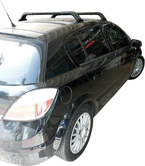 Hermes Aluminum Car Roof Bars for Opel Astra 2004-2010 Set with Roof Rack Legs Black