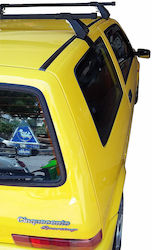 Hermes Μπάρες Οροφής Ατσάλινες για Fiat Cinquecento (Σετ με πόδια και κλειδαριά) Μαύρες