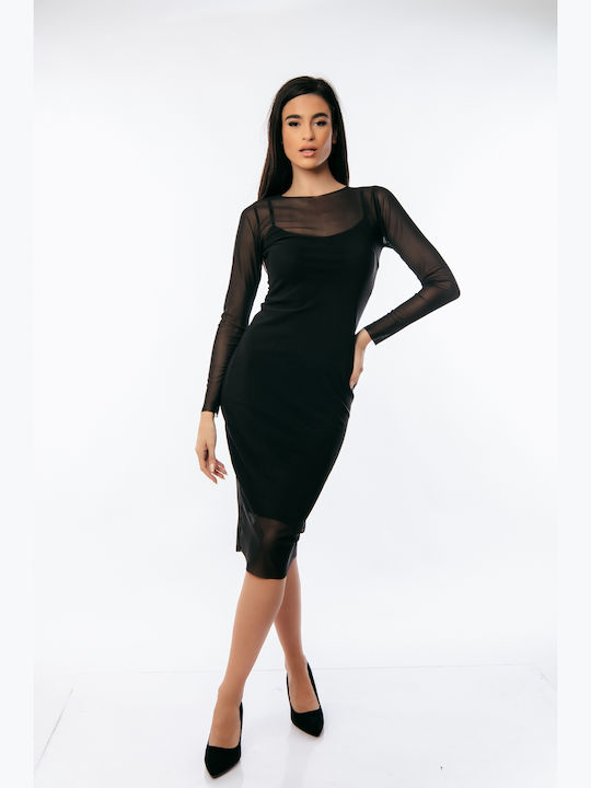 Dress Up Midi Kleid Black