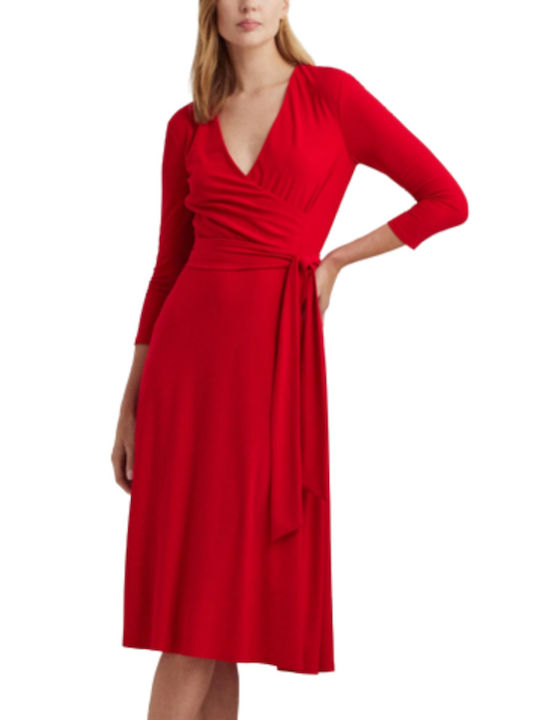 Ralph Lauren Midi Kleid Red