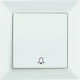 Mutlusan Candela Wall Push Bell Button White 70352
