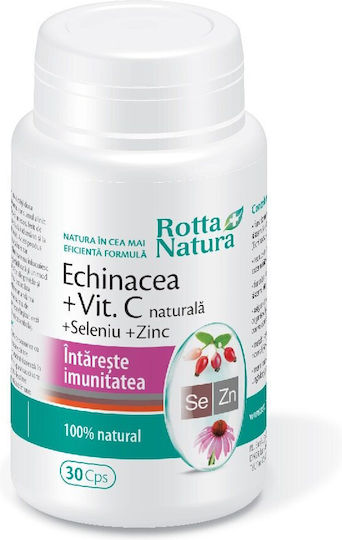 Rotta Natura Vitamina C pentru Întărirea Sistemului Imunitar, Pielea & Acțiune Antioxidantă 30 capace