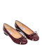 Anatomic Patent Leather Ballerinas Burgundy