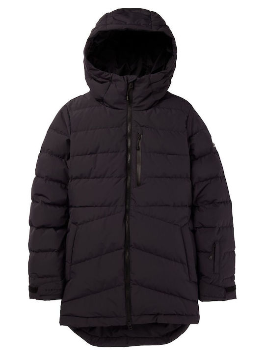 Burton Lang Damen Puffer Jacke für Winter Schwarz