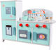 Loco Loco Kinderküchen Mit Kühlschrank Und Zubehör Aus Holz Für 3+ Jahre