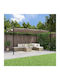 Gartenlaube Aus Metall Mit Decke In Brauner Farbe 395x292x230cm