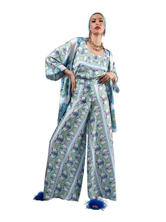 Feel Cute Damen Stoff Palazzohose Embrime (231341795 JOSEPHINE WHITE)