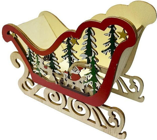 Weihnachtliche Holz Figur Schlitten