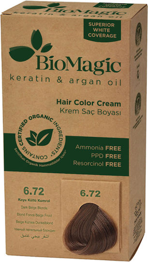 BioMagic Βαφή Μαλλιών 6.72 - Dark Beige Blonde 60ml