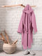 Guy Laroche Daily Bathrobe with Hood Violet