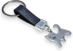 Li-LO Keychain Leather Silver