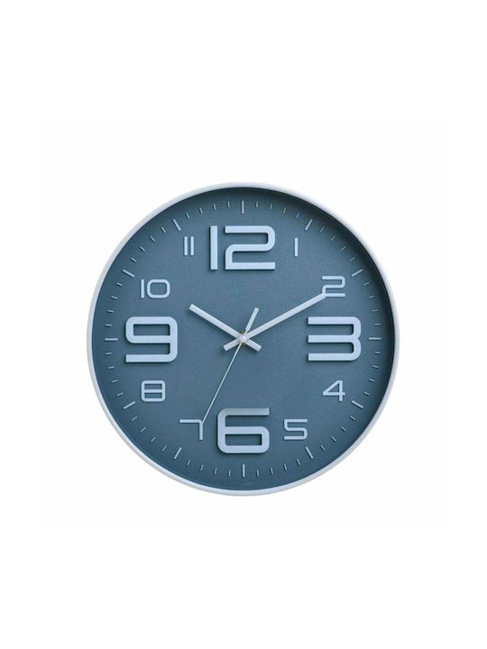 Wall Clock Plastic Gray Ø30cm