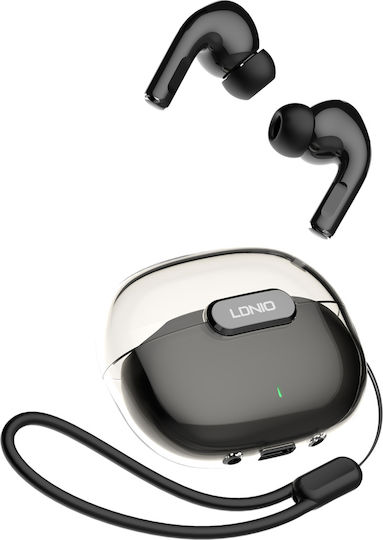 Ldnio T02 Earbud Bluetooth Handsfree Ακουστικά με Θήκη Φόρτισης Μαύρα