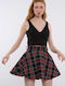 E-shopping Avenue High Waist Skirt Checked in Black color