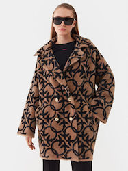 Pinko Women's Midi Coat Brown