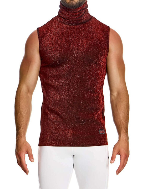 Modus Vivendi Men's Tank Top Turtleneck Ρed