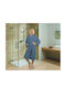 Kipper Collar Bathrobe Blue