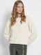 Funky Buddha Damen Langarm Pullover Ecru