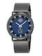 Herrenuhr 42mm Batterie mit Schwarz Rostfreien Stahl Armband
