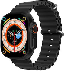 T900 Ultra Smartwatch με Παλμογράφο (Μαύρο)