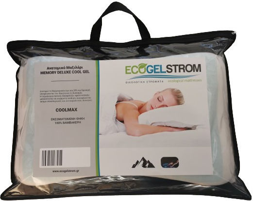 Ecogel Strom Cool Gel Deluxe Anatomic Bed Pillow 41x69x9cm