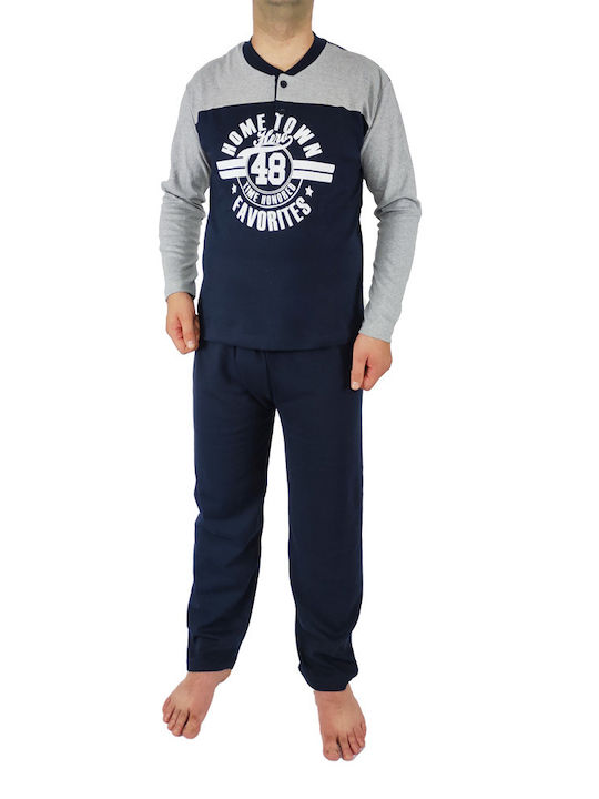 Rimoli Men's Winter Pajamas Set Blue