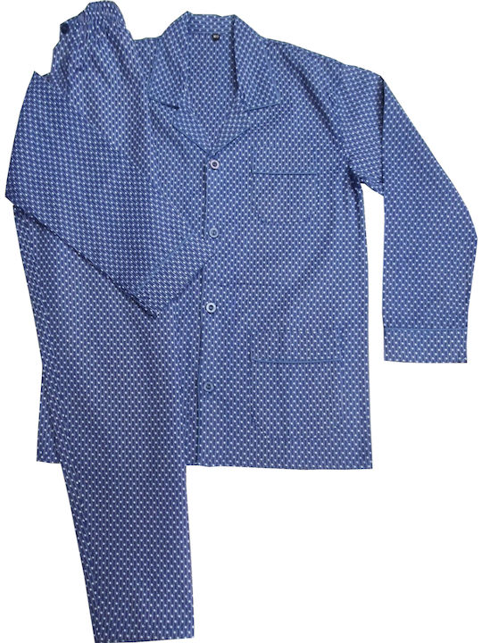 My pyjama Χειμερινή Ανδρική Πιτζάμα Μπλε