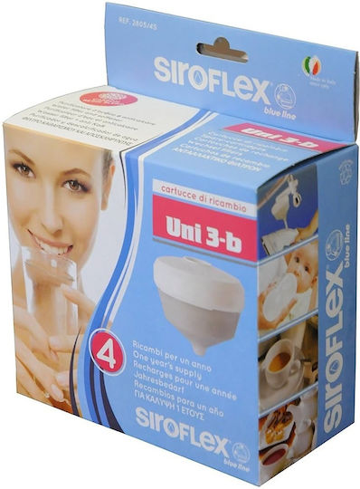 Siroflex Резервен филтър за вода за кран от активен въглен UNI 3-b 4бр