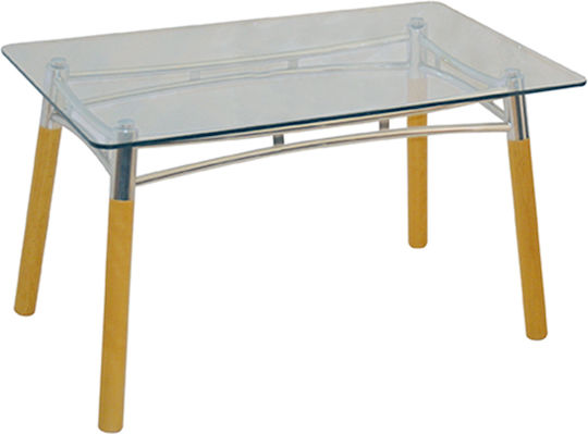 Botticelli Dining Room Table with Glass Surface Colour Choice 110x55x75cm