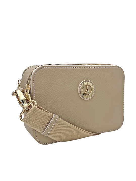 Leather Women's Bag Crossbody Beige