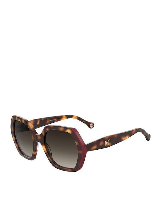 Carolina Herrera Women's Sunglasses with Brown Tartaruga Plastic Frame and Brown Gradient Lens HER 0181/S O63/HA