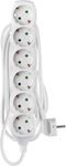 Emos Power Strip 6 Prize cu Cablu 3m White