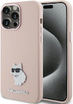 Karl Lagerfeld Back Cover Silicone Pink (iPhone 15 Pro)