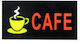 Πινακίδα Cafe Επιγραφή LED Μονής Όψης 43x23cm
