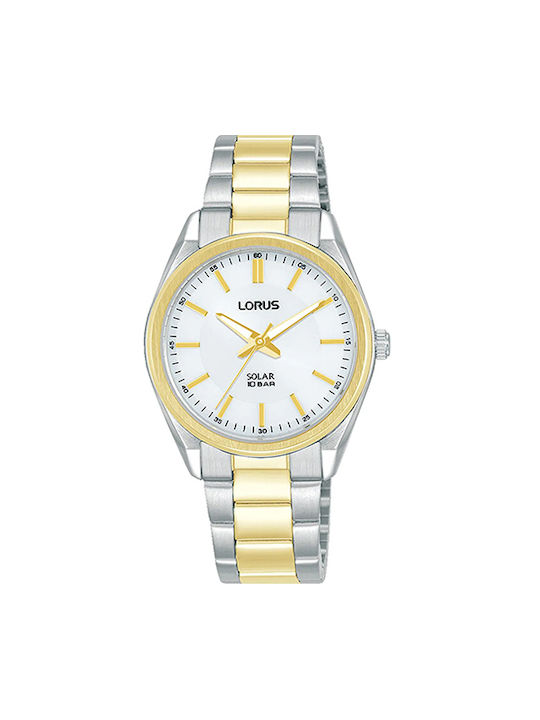 Lorus Ladies Uhr Solar mit Gold Metallarmband