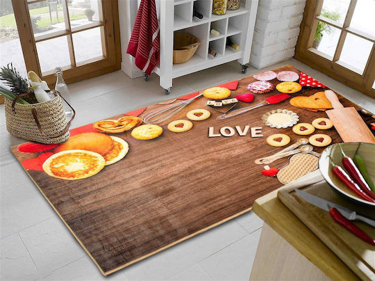 Dimcol Cookies 268 Χαλάκι Κουζίνας Διάδρομος με Αντιολισθητικό Υπόστρωμα Cookies 268 80x200εκ.