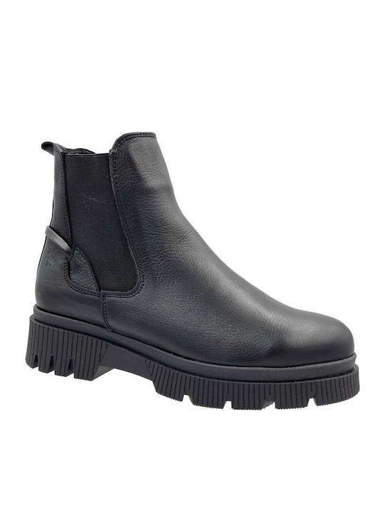 Boxer Leather Women's Ankle Boots Black