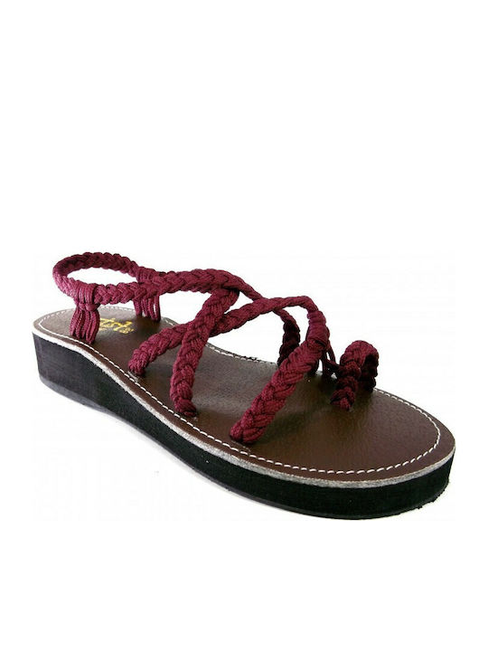 Twist Sandale Casual Damă Burgundy