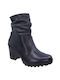 Imac Leather Women's Ankle Boots Black