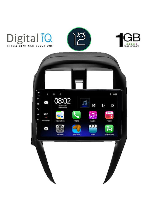 Digital IQ Car Audio System for Nissan Sunny 2015-2016 (Bluetooth/USB/WiFi/GPS/Apple-Carplay/Android-Auto) with Touch Screen 10"