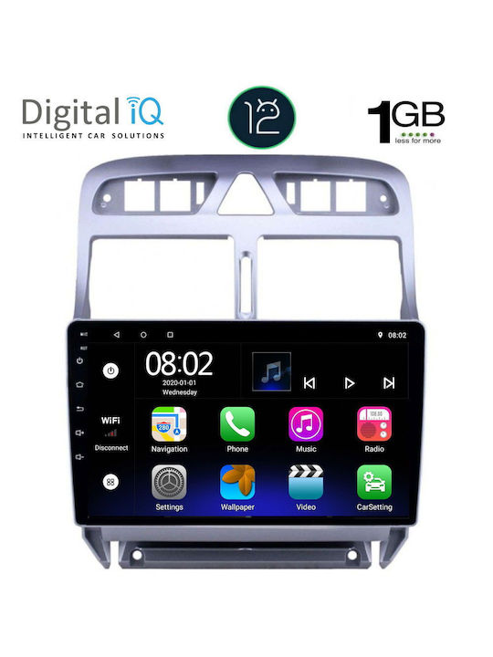 Digital IQ Ηχοσύστημα Αυτοκινήτου για Peugeot 307 Audi A7 2001-2008 (Bluetooth/USB/WiFi/GPS) με Οθόνη Αφής 9"