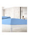 To megalo pazari Sheet Super-Double with Elastic 160x200+30cm. Il-line Light Blue
