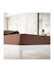 To megalo pazari Sheet for Single Bed with Elastic 100x200+30cm. Il-line Coffee