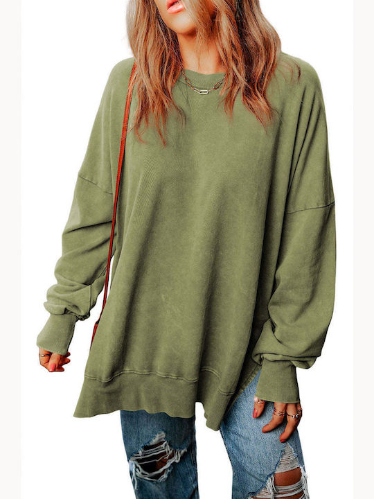 Amely Damen Langarm Pullover Green