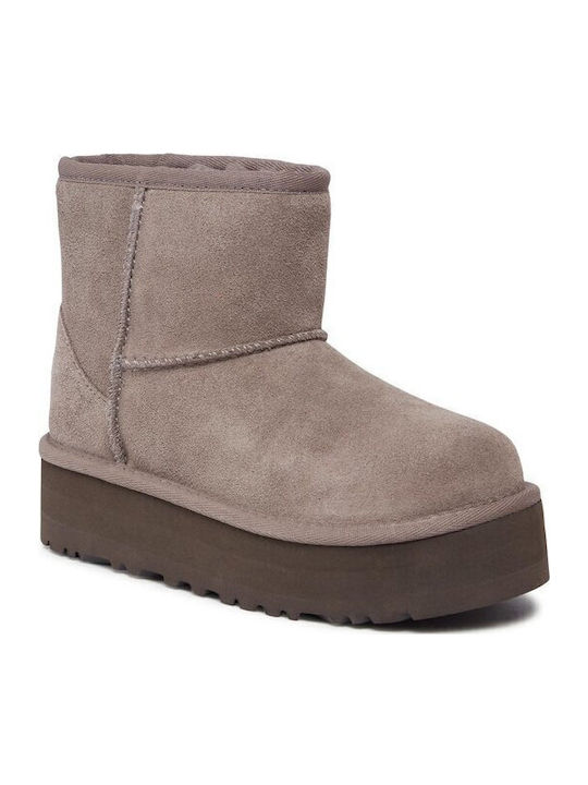 Ugg Australia Classic Mini Kids Snow Boots Gray 1143700K-Skp
