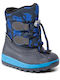 Kids Snow Boots with Laces Navy Blue